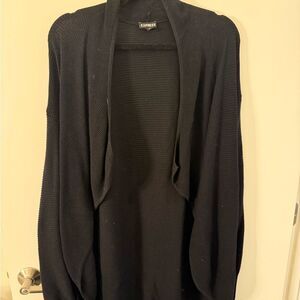 Express Women's Black Open Front Cardigan